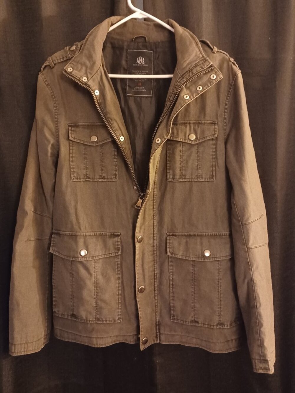 Rock & Republic Men's Rugged Military Utility Field Jacket Size M
